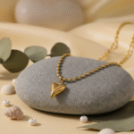 chunky gold heart pendant necklace