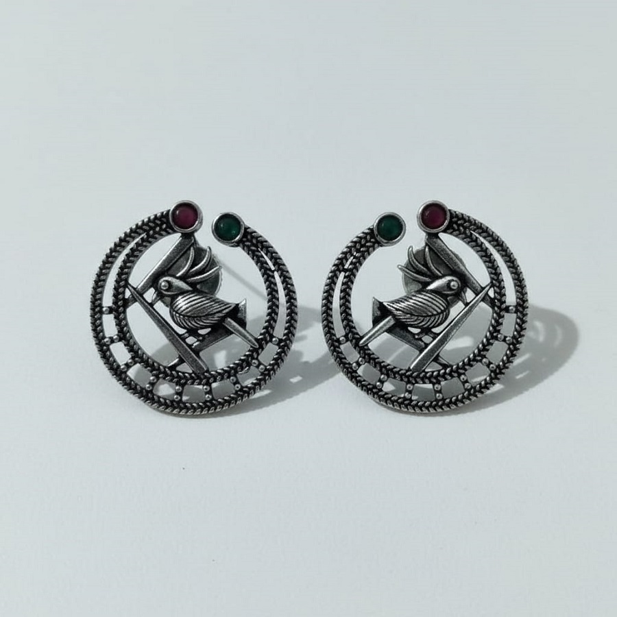 antique bird circle earrings antique bird circle earrings