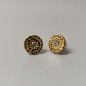big gold flower stud earringsproduct