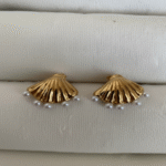 pearl shell stud earring anti tarnish