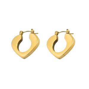 salve contemporary gold toned hoops