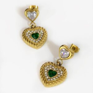 cute heart drop earring